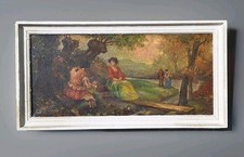 Peinture Ancienne Hst Scène