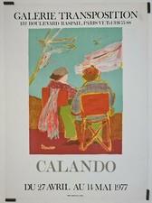 Calando Galerie transposition 1977 Affiche Originale Exposition