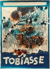 Tobiasse Théo-Lithographie AVANT LA LETTRE pour une affiche d’exposition de 1978