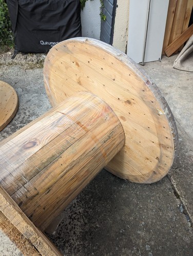 Touret bois massif table - en, massif,table