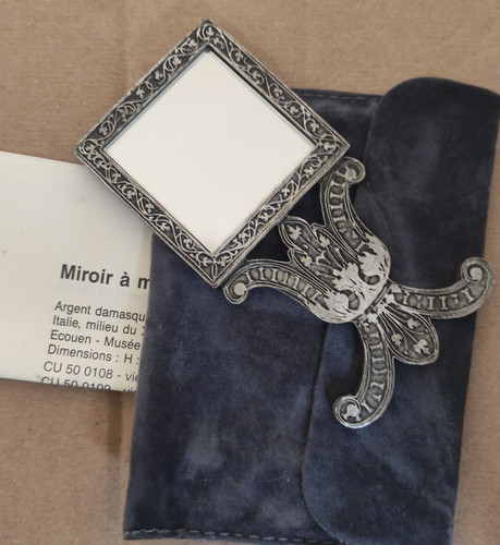 Miroir ecouen métal argenté - miroir,