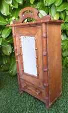 ancienne petit meuble armoire à glace poupée bambou