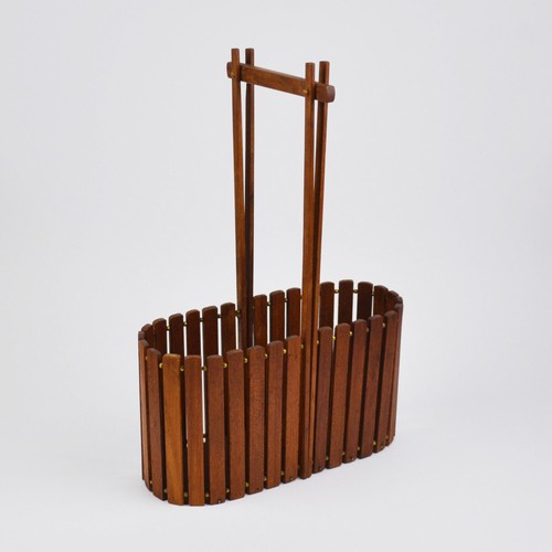 Vintage porte bouteille teck - porte-bouteille,