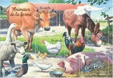 France Bloc Feuillet BF 69 animaux de la ferme 2004