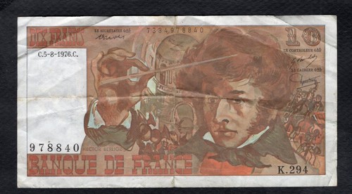 Francs berlioz 8 1976 - 10,