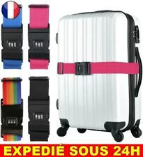 ✅ Sangle De Bagage Antivol Réglable Avec Mot De Passe Ceinture Code Avion Valise
