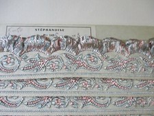 Galon tapissier ameublement brodé, à franges X 5 mètres