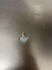 Collier coeur opalescent Lalique breloque cristal bijoux accessoires rares E408