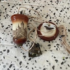 Piece faïence de lustre suspension lampe monte et baisse art déco Château