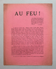 [TRACT SURREALISTE] Au feu ! 1931 [ARAGON / André THIRION / BRETON /Yves TANGUY]
