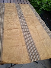 coupon de tissu en lin et soie damassé ancien début XX