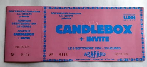 Ticket billet place concert - ticket,