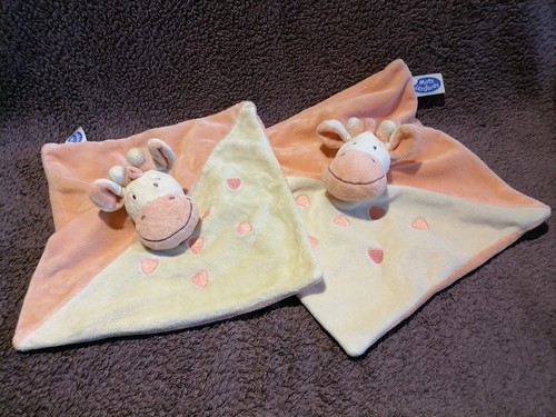 Doudou plat girafe jaune