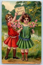 Birthday Postcard Little Girl