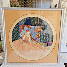 TABLEAU AQUARELLE ART DECO