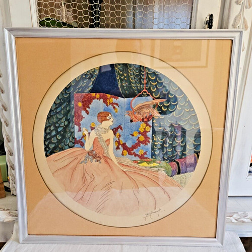 Tableau aquarelle art deco - tableau,