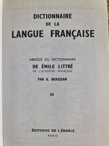 Dictionnaire langue - dictionnaire, de