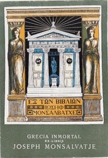 Exlibris Livre D'Art Klischee Ramon Casals Et Vernis 1860-1920 Antiquité Temple