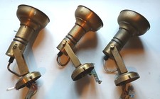 3 appliques spots muraux métal couleur cuivrée