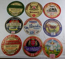 Lot de 9 étiquettes anciennes