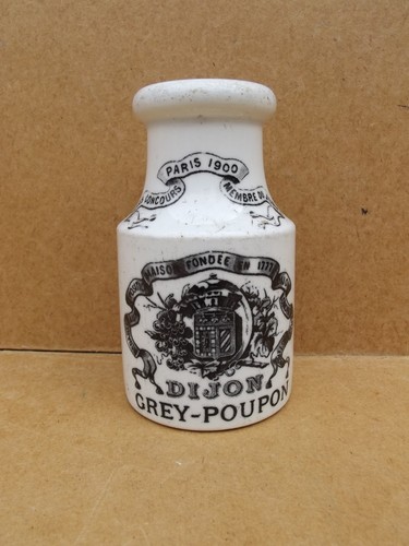 Pot moutarde faience grey - pot,