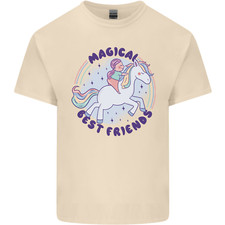 Magique Amis Une Fille Equitation Une Licorne Hommes Coton T-Shirt Tee Haut