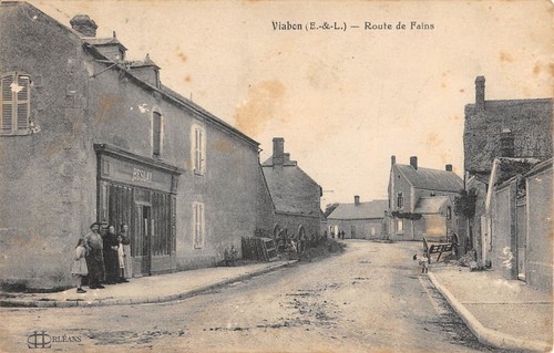 Cpa viabon route de - de, fains
