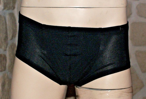 Mini boxer noir - , soie