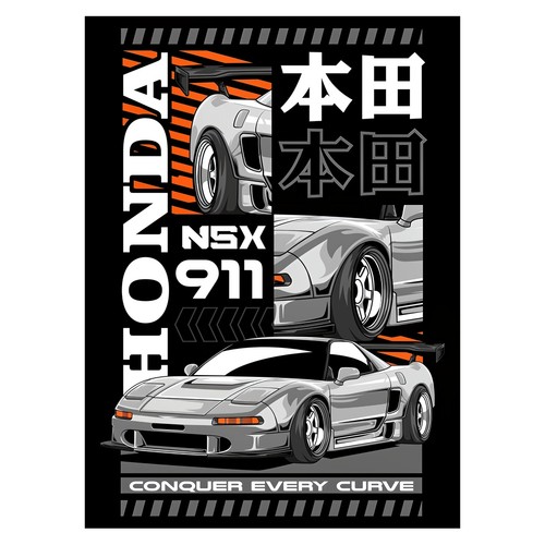 Affiche voiture honda nsx - de,