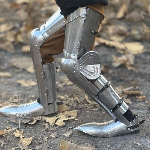 Greaves acier poli armure - greaves,