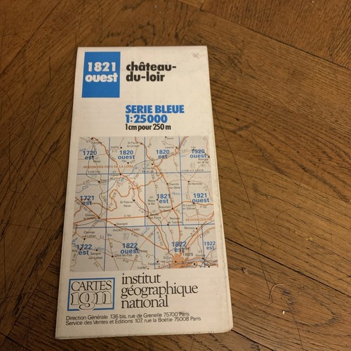 Carte ign série - ign, bleue