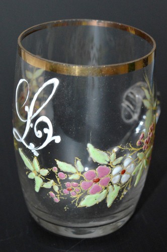 Ancien verre chope décor - ancien,