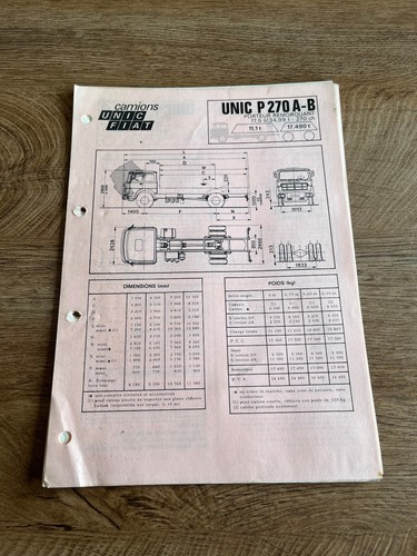 Brochure camion n196 unic - brochure,