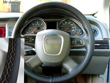 Couvre Volant En Cuir Noir