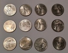 Lot 12 Pièces  Quarter Dollar