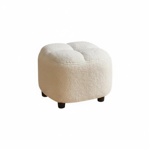 Pouf carré tissu - tissu, bouclé
