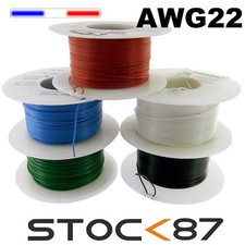 fil souple de câblage AWG22 0,34mm² bobine 100m ou 50m , modélisme électronique