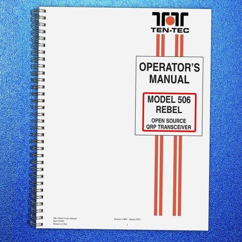 Ten tec rebel model 506 - 506, user