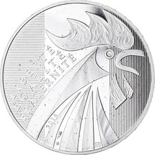 France, 10 euros, Coq, 2014, Paris, BE, STGL, argent, Gadoury : EU657