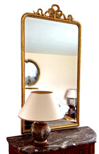 Ancien grand miroir en bois