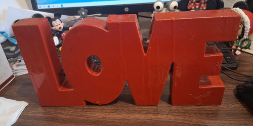 Wooden love sign - love, x