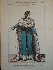 Gravure COULEUR COSTUME THEATRE MARTINET EMPIRE HOMME CHEVALIER TEMPLIERS 1810