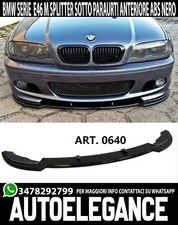 Lame Pour BMW Serie 3 E46 M3 Sous Pare-Choc ABS Noir Poli Séparateur