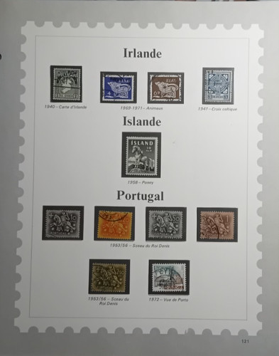 Timbres irlande islande - timbres,