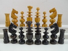 Magnifique JEU D'échecs REGENCE yeux en verre sans  échiquier King 92 mm