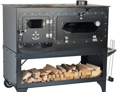 Poêle bois cuisinière - à,