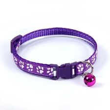 Collier Chat Chaton Chien Nylon Violet Anti Etranglement Grelot Confort Sécurité