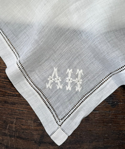 Textile ancien mouchoir - ancien,