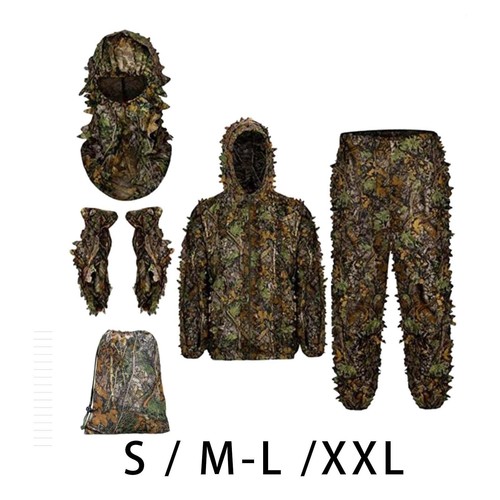 Ghillie suit leafy - 3d, hood