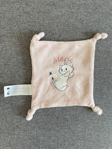 Doudou plat carré rose chat - doudou,